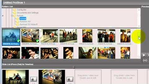 Introduction to the Proshow Interface