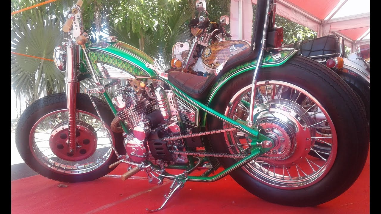 Kontes Motor Tiger Custom Chopper Bobber Style Full Airbrush