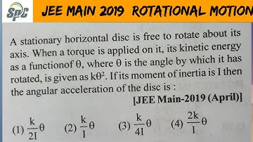 A stationary horizontal disc is free to rotate about its axis . When a torque is applied on it, its