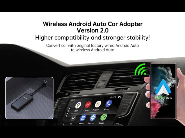  AACPLAY Wireless Android Auto Car Adapter Converts