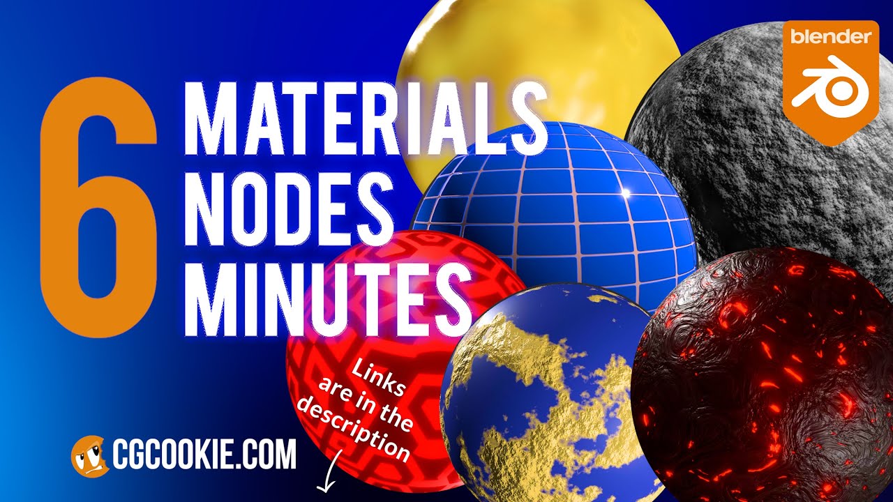 6 Blender Materials With 6 Nodes In Six Minutes! Blender material tutorial 2.9 YouTube