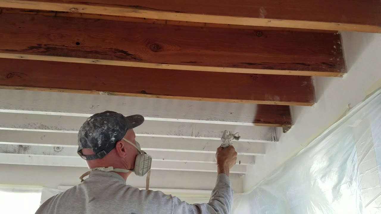 Spraying ceiling beams YouTube