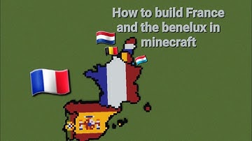 how to build a small scale revamped world flag map in minecraft - Part 2 | France and Benelux