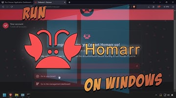 Run Homarr Application Dashboard on Windows