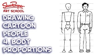 How to draw proportions for cartoon people