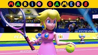 Mario Tennis Aces - Bowser Vs Peach - Practice Match Mariogamers