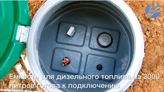 Септик + Подземная емкость под топливо U3000 oil. Установка в Пушкино, Московская область.