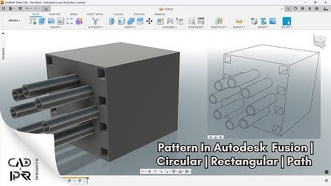 Pattern in Autodesk fusion | Circular Rectangle Path #tech #fusion360 @Autodesk @YouTube