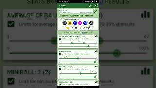 Lottery app to generate numbers and check statistics of results for 320 lotteries around the world. screenshot 3