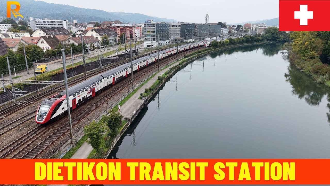 Dietikon Railway Station (Switzerland) – Aerial View in 4K | Drone Footage
