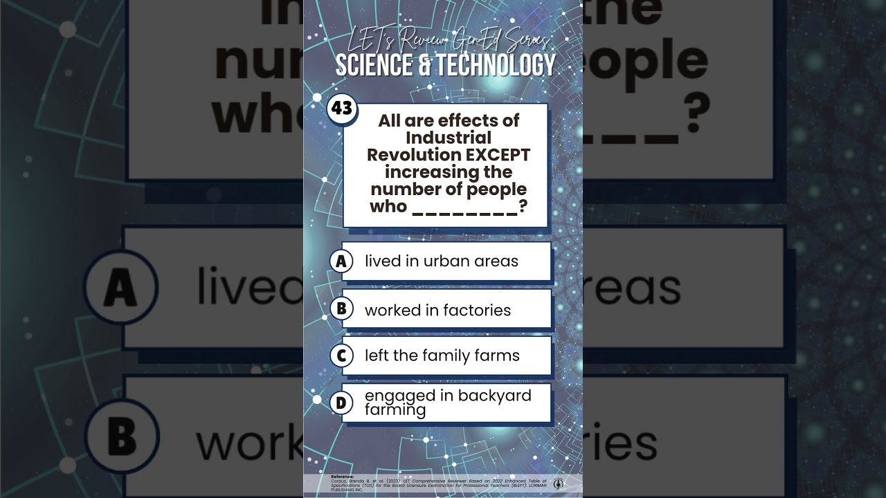 Q43: Science &Technology | LET's Review GenEd