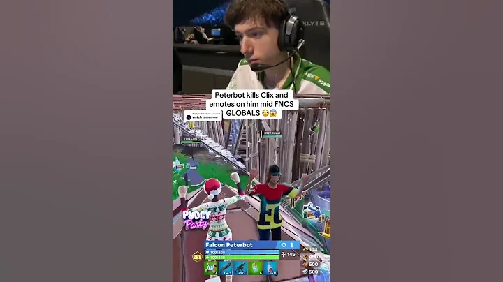 Peterbot dances on Clix after griefing him on FNCS   #peterbot #clix