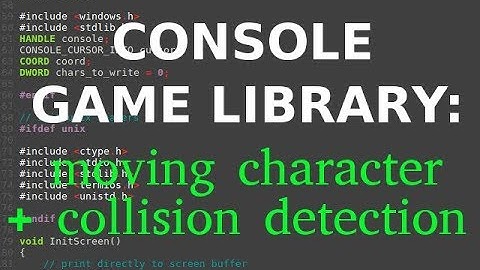 Cross-platform console game library in C: moving character + simple collision detection