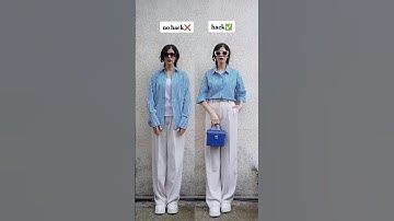 ✅️How to tuck shirt in pants perfectly❌️ #shorts #style #fashionhack