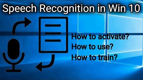 How to setup the speech recognition in windows 10? How to use it in different commands?