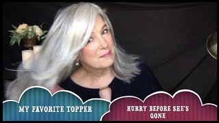 Godiva's Secret Mono Long Topper Silverstone | The best silver grey and white topper