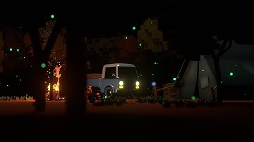 A lonely tent and fireflies| Blender 3.0 |