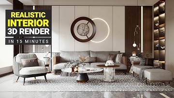 How To Create a REALISTIC Interior Render in just 15 minutes - Lumion Rendering Tutorial. 3d Render