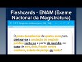 Flashcards - ENAM (Exame Nacional da Magistratura) - ANKI