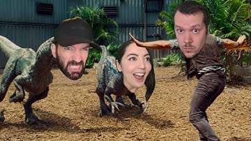Minecraft Jurassic World Challenge! Which Dinosaur is Best Dinosaur? Andy vs Jane