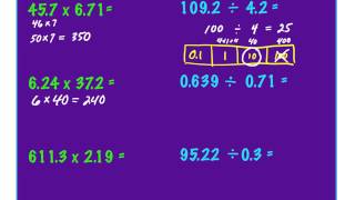 EM4 Lesson 6.8 Estimating Products and Quotients of Decimals
