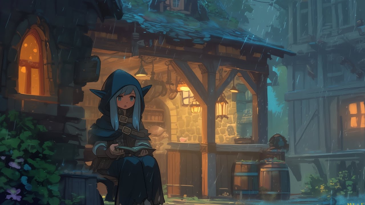 Relaxing Medieval Music with Rain Sounds - Tavern/Bard Ambience, Sunday ...