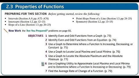 Section 2.3 - Properties of Functions