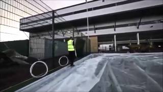 Tennis Court Air Dome Installation