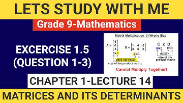 9th Class-Exercise 1.5 (Question 1-3) -Chapter 1-Lecture 14