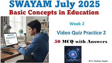 Basisconcepten in het onderwijs (SWAYAM) week II 50 meerkeuzevragen met antwoorden #KT