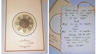 wedding Card/Handmade Card/Wedding card writing/Best out of waste/Invitation Card/Wedding Invitation