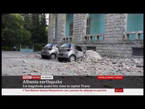 5.6 magnitude earthquake strikes (Albania) - BBC News - 21st September 2019