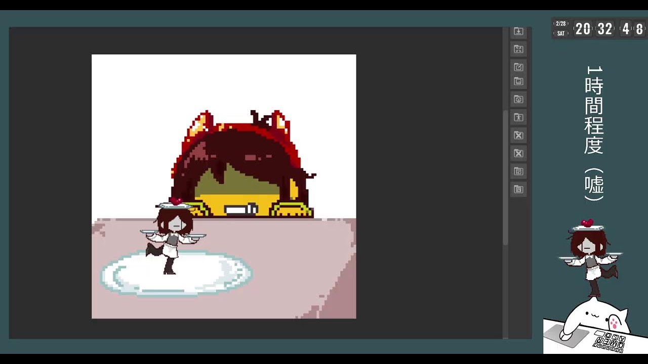 1時間程度お絵描き（無言）