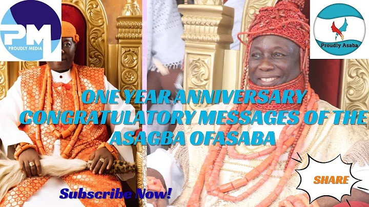 ONE YEAR ANNIVERSARY CONGRATULATIONS OF HIS ROYAL MAJESTY ASAGBA PROF EPIPHANY CHIGBOGU AZINGE SAN. 