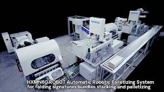 #HXCP Save Labor! Enjoy the Automatic Robotic Palletizing System from HXCP in the book binding area