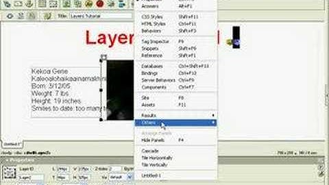 Layers in Dreamweaver