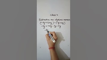 Subtraction the algebraic expression?