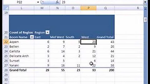 Excel Statistics 16: Categorical Cross Tabulation with Pivot Table