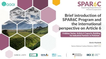 Article 6 Capacity Building for Industrial Partners in Pakistan