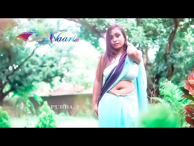 Saree Lover 2021 | FT. Bong Beauty Purba in Blue Georgette Saree | Saree Fashion | SareeTehNaari class=