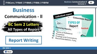 Report Writing Fybcom Business communication || FYBCOM || Mumbai University 2023