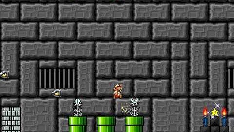 Smbx custom level Dry Hammer Bro