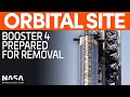 Booster 4 Prepared for Launch Mount Removal | SpaceX Boca Chica