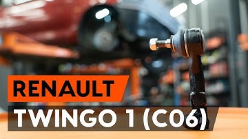 How to change tie rod end / track rod end on RENAULT TWINGO 1 (C06) [TUTORIAL AUTODOC]