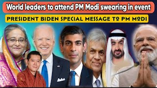 PM Modi invites world leaders to attend historic swearing-in ceremony. Biden hails Modi's win