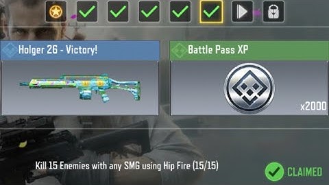Call Of Duty Mobile Kill 15 Enemies with any SMG using Hip Fire Task Complete