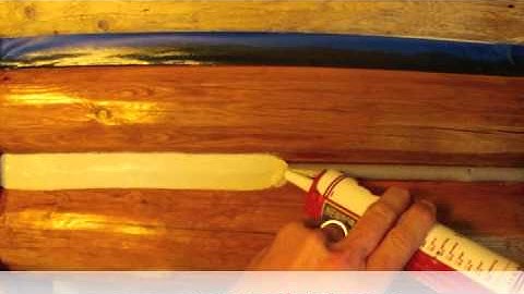 How to apply Perma-Chink chinking over round backer rod --- www.permachink.com for more info