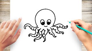 How to Draw Octopus Easy