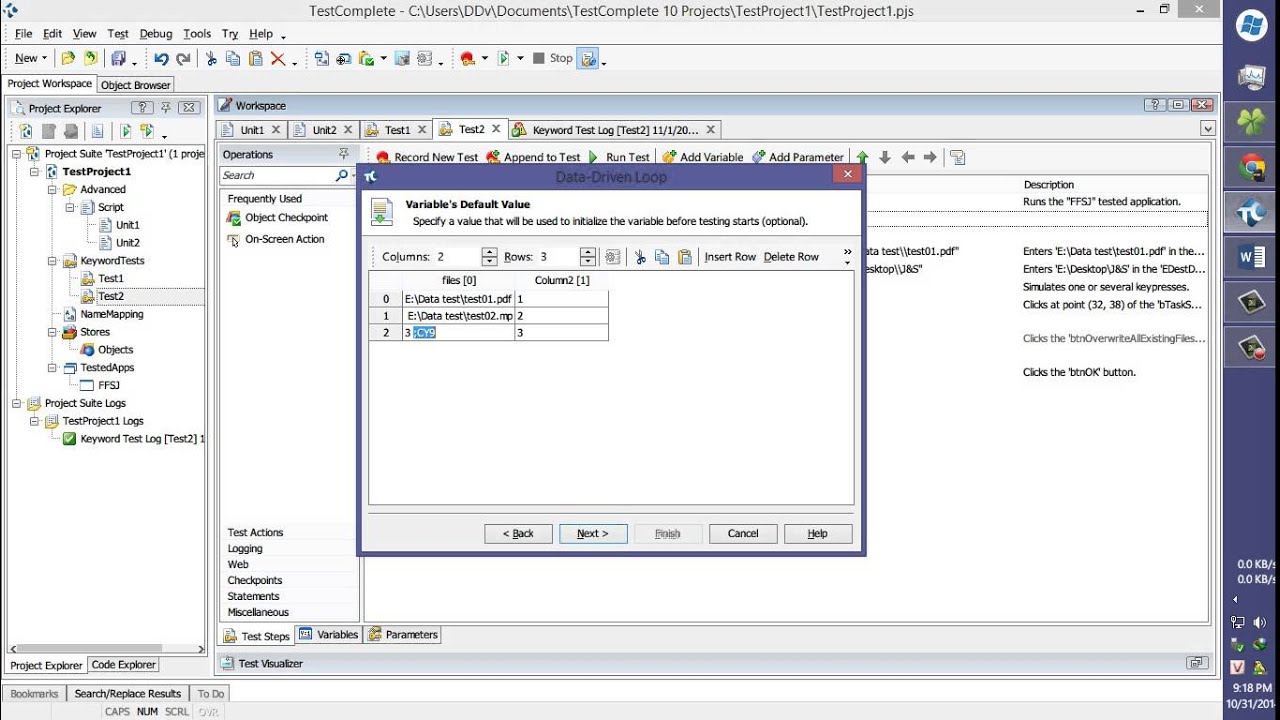 Data driven testcomplete - YouTube