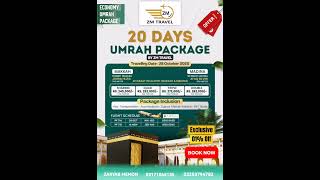 Economy Umrah Package 2025 ✈️ | 20 Days Best Umrah Deal by ZM Travel